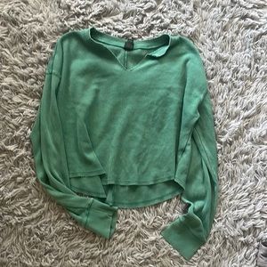 waffle knit long sleeve